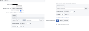Website custom audience podle počtu návštěv a použitého zařízení