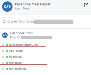 Facebook pixel update