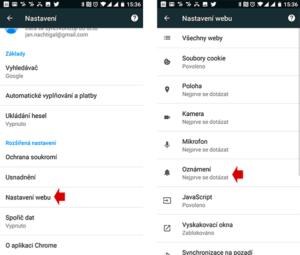 push notifikace Android