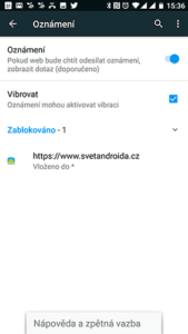 android nastavení